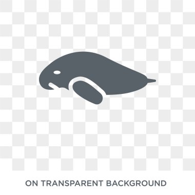 Deniz ineği simgesi. Trendy düz vektör hayvanlar koleksiyonundan şeffaf arka plan üstünde kutsal kişilerin resmi deniz ineği. Yüksek kaliteli dolu deniz ineği simge kullanımı için web ve hareket eden