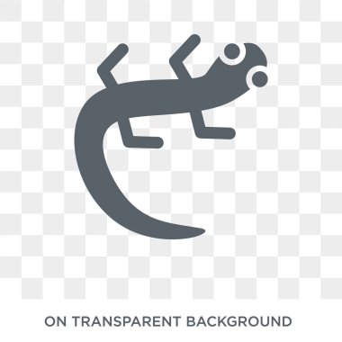 semender simgesi. Trendy düz vektör hayvanlar koleksiyonundan şeffaf arka plan üstünde kutsal kişilerin resmi semender. Yüksek kaliteli dolu semender simge kullanımı için web ve hareket eden