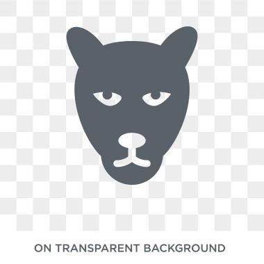 Panter simge. Trendy düz vektör panter simge hayvanlar koleksiyonundan şeffaf arka plan üzerinde. Panter simge kullanımı web ve mobil için yüksek kaliteli dolu