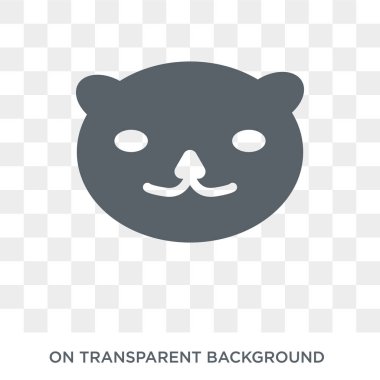 Su samuru simgesi. Trendy düz vektör hayvanlar koleksiyonundan şeffaf arka plan üstünde kutsal kişilerin resmi su samuru. Yüksek kaliteli su samuru simge kullanımı web ve mobil için dolu