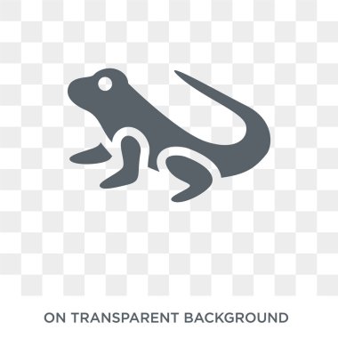 iguana simgesi. Trendy düz vektör hayvanlar koleksiyonundan şeffaf arka plan üstünde kutsal kişilerin resmi iguana. Yüksek kaliteli dolu iguana simge kullanımı için web ve hareket eden