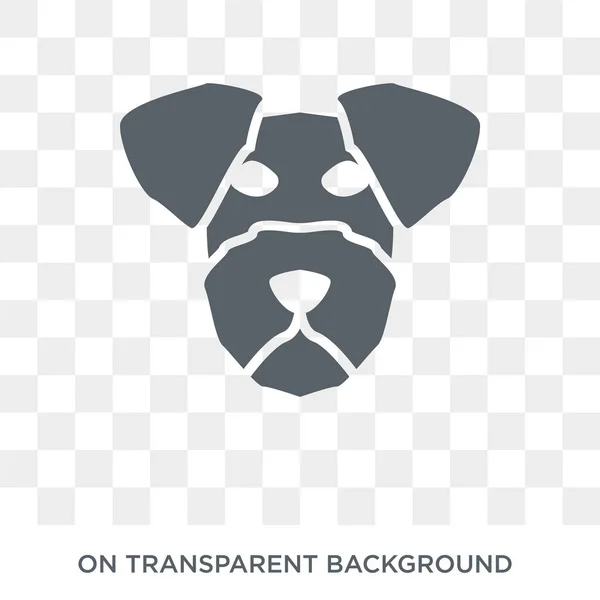 Schnauzer Hunde Ikone Trendiges Flaches Vektorschnauzer Hundesymbol Auf Transparentem Hintergrund — Stockvektor