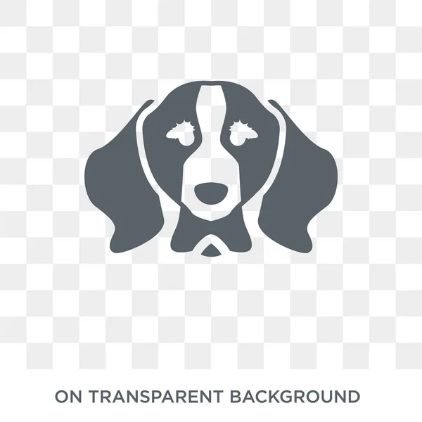 Berner Sennenhundikone Trendige Flache Vektor Berner Sennenhund Ikone Auf Transparentem — Stockvektor