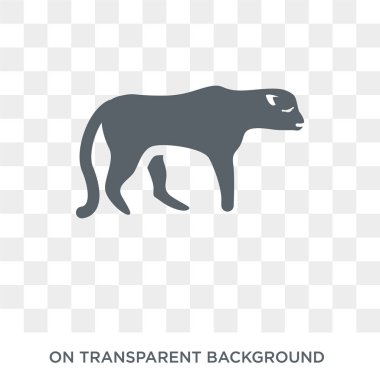 Cheetah simgesi. Trendy düz vektör hayvanlar koleksiyonundan şeffaf arka plan üstünde kutsal kişilerin resmi Cheetah. Cheetah simge kullanımı web ve mobil için yüksek kaliteli dolu