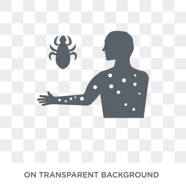 Tifüs simgesi. Trendy düz vektör tifüs hastalıkları koleksiyonundan şeffaf arka plan simgesi. Yüksek kaliteli tifüs simge kullanımı web ve mobil için dolu