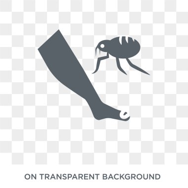 Tungiasis icon. Trendy flat vector Tungiasis icon on transparent background from Diseases collection. High quality filled Tungiasis symbol use for web and mobile