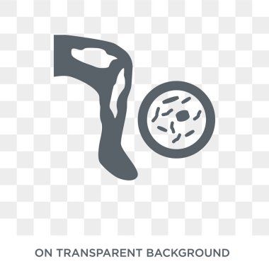 Septisemi simgesi. Trendy düz vektörel hastalıklar koleksiyonundan şeffaf arka plan üstünde kutsal kişilerin resmi septisemi. Septisemi simge kullanımı web ve mobil için yüksek kaliteli dolu