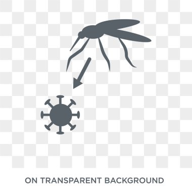 Zika Virüs simgesi. Hastalık Koleksiyonundan şeffaf arkaplan üzerinde trend düz taşıyıcı Zika Virüs simgesi. Web ve mobil için yüksek kalite doldurulmuş Zika Virüsü sembolü kullanımı