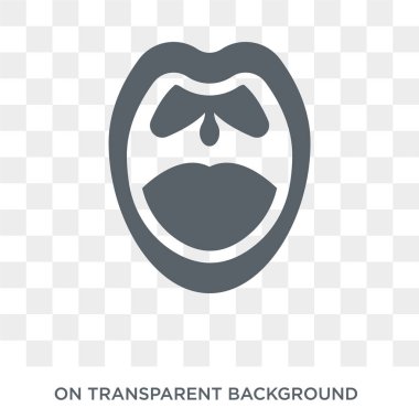 Sözlü simgesi. Diş hekimi koleksiyonundan şeffaf arka plan trendy düz vektör Oral simgesi. Yüksek kaliteli Oral simge kullanımı web ve mobil için dolu