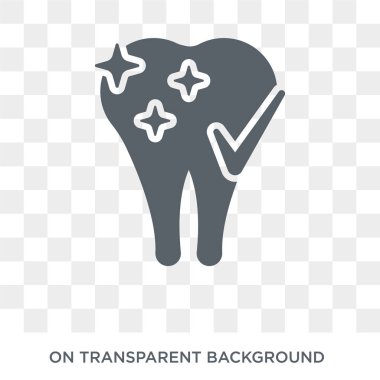 Healthy tooth icon. Trendy flat vector Healthy tooth icon on transparent background from Dentist collection. High quality filled Healthy tooth symbol use for web and mobile