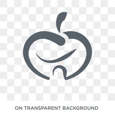 Diş hekimi elma simgesi. Diş hekimi koleksiyonundan şeffaf arka plan trendy düz vektör dişçi elma simgesi. Yüksek kaliteli diş hekimi Apple simge kullanımı web ve mobil için dolu