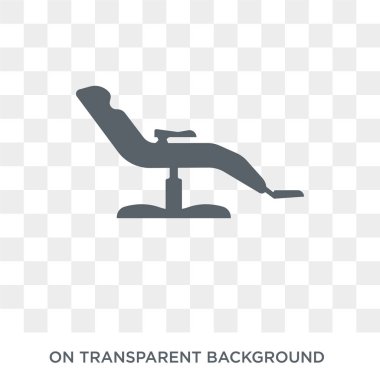 Diş sandalye simgesi. Diş hekimi koleksiyonundan şeffaf arka plan trendy düz vektör Diş sandalye simgesi. Web ve mobil için yüksek kaliteli dolgulu Diş sandalye sembolü kullanımı