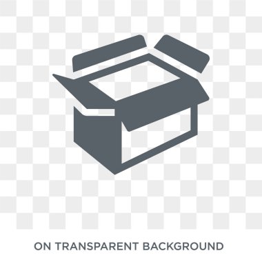 / Açma simgesi. Dağıtım ve lojistik koleksiyonu/açma tasarım konsepti. Basit öğe vektör çizim şeffaf arka plan üzerinde.