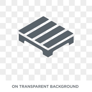 Palet simgesi. Palet tasarımı konseptinden teslim ve lojistik koleksiyon. Basit öğe vektör çizim şeffaf arka plan üzerinde.