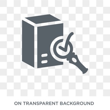 Denetim simgesi. Teslimat ve lojistik koleksiyonundan denetim tasarım konsepti. Saydam arka planda basit eleman vektör çizimi.