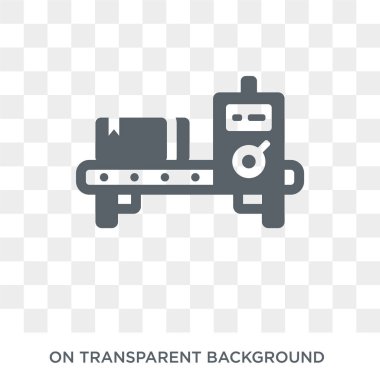 Teslimat X ray simgesi. Teslimat X ray tasarım konsepti teslim ve lojistik koleksiyonu. Basit öğe vektör çizim şeffaf arka plan üzerinde.