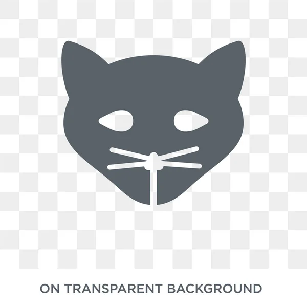 Cat Icon Trendy Flat Vector Cat Icon Transparent Background Animals — Stock Vector