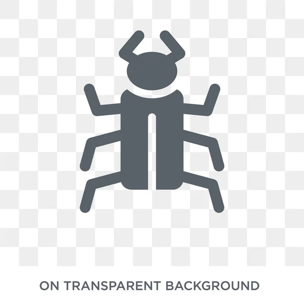 甲壳虫图标 时尚的平面矢量甲壳虫图标透明背景从动物收集 高质量填充甲壳虫符号用于网络和移动设备 — 图库矢量图片