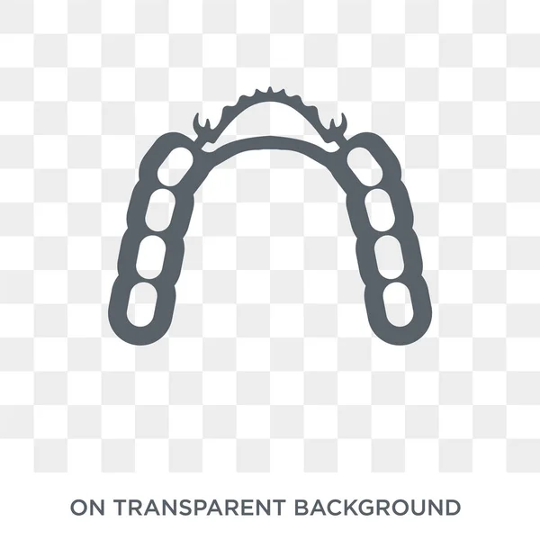 Partial Denture Icon Trendy Flat Vector Partial Denture Icon Transparent — Stock Vector