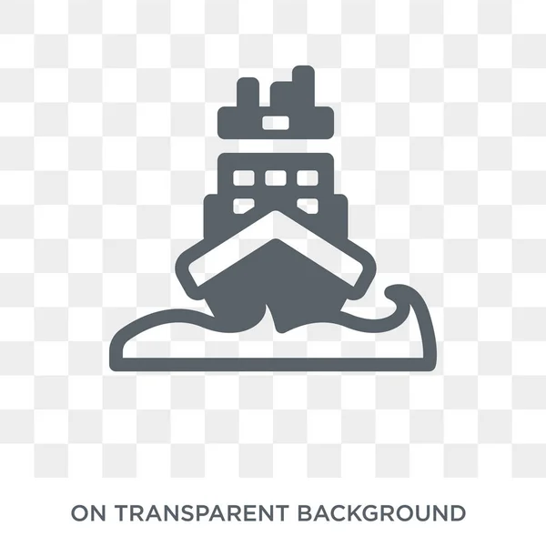 Ocean transportation icon. Ocean transportation design concept from Delivery and logistic collection. Simple element vector illustration on transparent background.