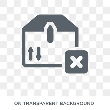 Delivery cancelled icon. Delivery cancelled design concept from Delivery and logistic collection. Simple element vector illustration on transparent background.