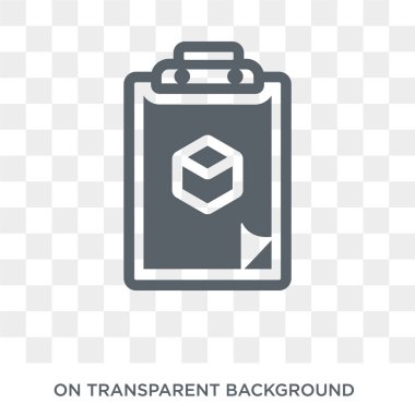 Clipboard icon. Clipboard design concept from Delivery and logistic collection. Simple element vector illustration on transparent background.