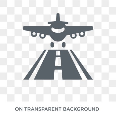 Varış simgesi. Varış tasarım konseptinden teslim ve lojistik koleksiyon. Basit öğe vektör çizim şeffaf arka plan üzerinde.