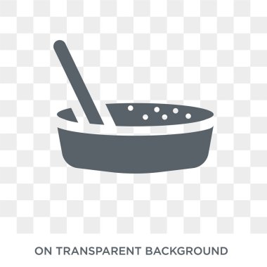 Sütlaç simgesi. Sütlaç tasarım konsepti İspanyolca gıda koleksiyonundan. Basit öğe vektör çizim şeffaf arka plan üzerinde.