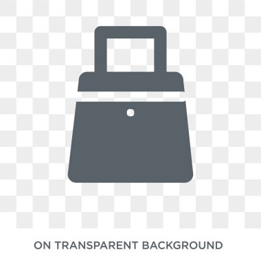 Timsah deri çanta simgesi. Timsah deri çanta tasarım konsepti Afrika Semboller Collection. Basit öğe vektör çizim şeffaf arka plan üzerinde.