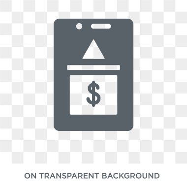 Online bankacılık simgesi. Trendy düz simgesini şeffaf arka plan üzerinde Cryptocurrency ekonomisinden Bankacılık Online vektör ve koleksiyon finans. Yüksek kaliteli simge kullanımı web ve mobil bankacılık Online dolu