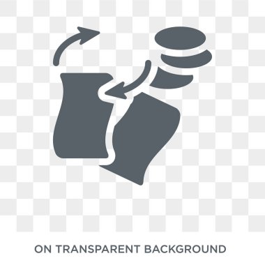 para birimi simgesi dolaşımda. Trendy düz vektör para birimi simgesi Cryptocurrency ekonomi ve finans koleksiyonundan şeffaf arka plan üzerine dağıtın. Yüksek kaliteli dolu para birimi dolaşımda sembol web ve mobil için kullanın