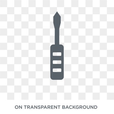 Tornavida simgesi. Trendy düz vektör inşaat koleksiyonundan şeffaf arka plan üstünde kutsal kişilerin resmi tornavida. Tornavida simge kullanımı web ve mobil için yüksek kaliteli dolu