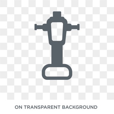 Rammer simgesi. Trendy düz vektör Rammer simge inşaat koleksiyonundan şeffaf arka plan üzerinde. Yüksek kaliteli Rammer simge kullanımı web ve mobil için dolu