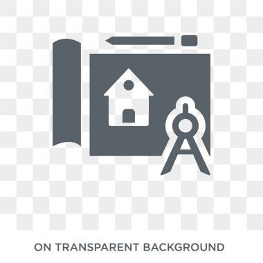 İnşaat planı simgesi. Trendy düz vektör inşaat inşaat koleksiyonundan şeffaf arka plan planı simgesi. Yüksek kaliteli inşaat planı simge kullanımı web ve mobil için dolu