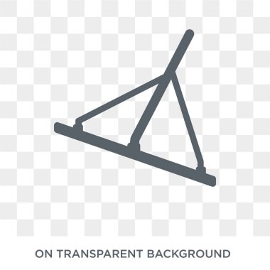 Yumru kesici simgesi. Trendy düz vektör yumru kesici simge inşaat koleksiyonundan şeffaf arka plan üzerinde. Yüksek kaliteli yumru kesici simge kullanımı web ve mobil için dolu