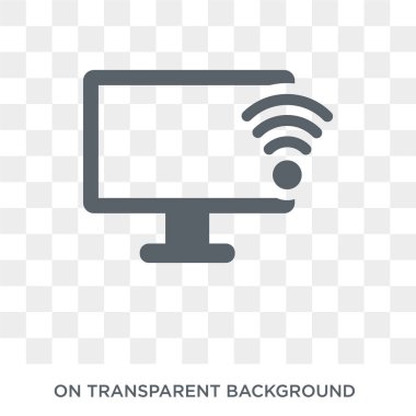 WiFi sinyal simgesi. WiFi sinyal tasarım konsepti iletişim koleksiyonundan. Basit öğe vektör çizim şeffaf arka plan üzerinde.