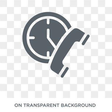 Zaman arama simgesi. Zaman arama tasarım konsepti iletişim koleksiyonundan. Basit öğe vektör çizim şeffaf arka plan üzerinde.