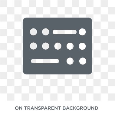 Mors kodu simgesi. Mors kodu tasarım konsepti iletişim koleksiyonundan. Basit öğe vektör çizim şeffaf arka plan üzerinde.