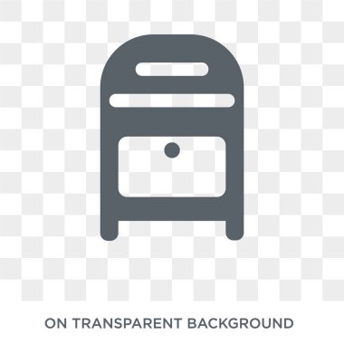 Posta kutusu simgesi. Posta kutusu tasarım konsepti iletişim koleksiyonundan. Basit öğe vektör çizim şeffaf arka plan üzerinde.