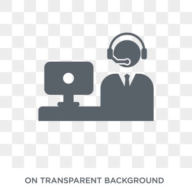 Müşteri Servisi simgesini. Müşteri hizmeti tasarım konsepti iletişim koleksiyonundan. Basit öğe vektör çizim şeffaf arka plan üzerinde.