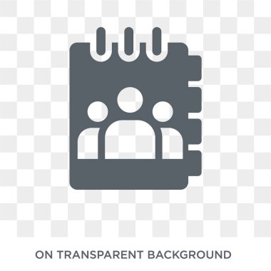 Kişiler simgesi. Rehber iletişim koleksiyonundan kavram tasarlayın. Basit öğe vektör çizim şeffaf arka plan üzerinde.