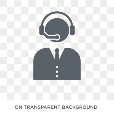 Arama Merkezi simgesi. Merkezi tasarım konsepti iletişim koleksiyonundan ara. Basit öğe vektör çizim şeffaf arka plan üzerinde.