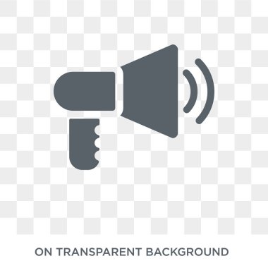 Duyuru simgesi. Duyuru tasarım konsepti iletişim koleksiyonundan. Basit öğe vektör çizim şeffaf arka plan üzerinde.