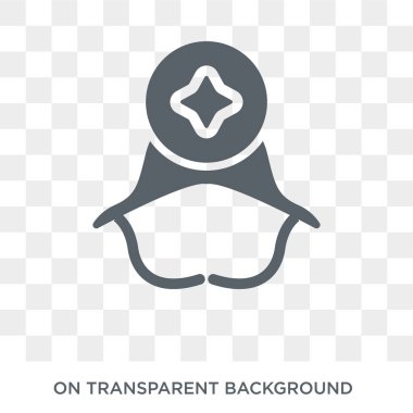 Ushanka simgesi. Ushanka tasarım konsepti Ushanka koleksiyonundan. Basit öğe vektör çizim şeffaf arka plan üzerinde.