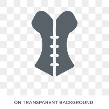 Korse simgesi. Korse tasarım konsepti kıyafetler koleksiyonundan. Basit öğe vektör çizim şeffaf arka plan üzerinde.