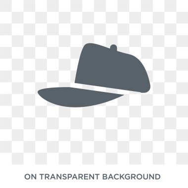 Cap simgesi. Cap tasarım konsepti koleksiyonundan. Basit öğe vektör çizim şeffaf arka plan üzerinde.