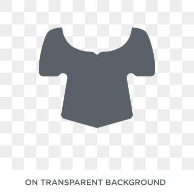 Bluz simgesi. Bluz tasarım konsepti kıyafetler koleksiyonundan. Basit öğe vektör çizim şeffaf arka plan üzerinde.