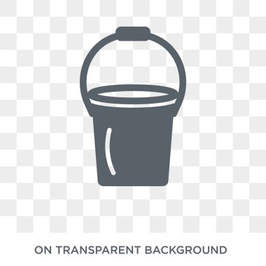 su kovası simgesi. su kova tasarım konsepti tarım, tarım ve Bahçe koleksiyonu. Basit öğe vektör çizim şeffaf arka plan üzerinde.