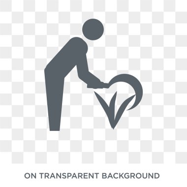 kendi kendine yeten simgesi. Tarım, tarım ve Bahçe koleksiyonu kendi kendine yeterli tasarım konsepti. Basit öğe vektör çizim şeffaf arka plan üzerinde.