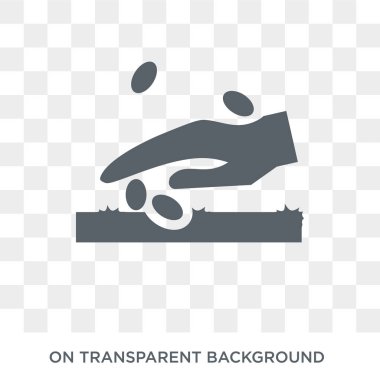 bitki tohumları simgesi. bitki tohumları tasarım konsepti tarım, tarım ve Bahçe koleksiyonu. Basit öğe vektör çizim şeffaf arka plan üzerinde.